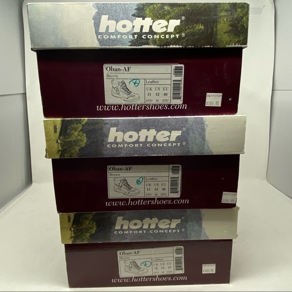 Hotter Oban Waterproof Brown Leather Work Boots Men’s Size 12 Lace-Up - Picture 6 of 10